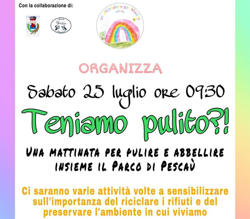Teniamo pulito? Teniamo pulito?
